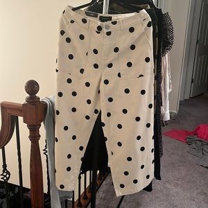 Who what wear polka dot ankle pants size 10